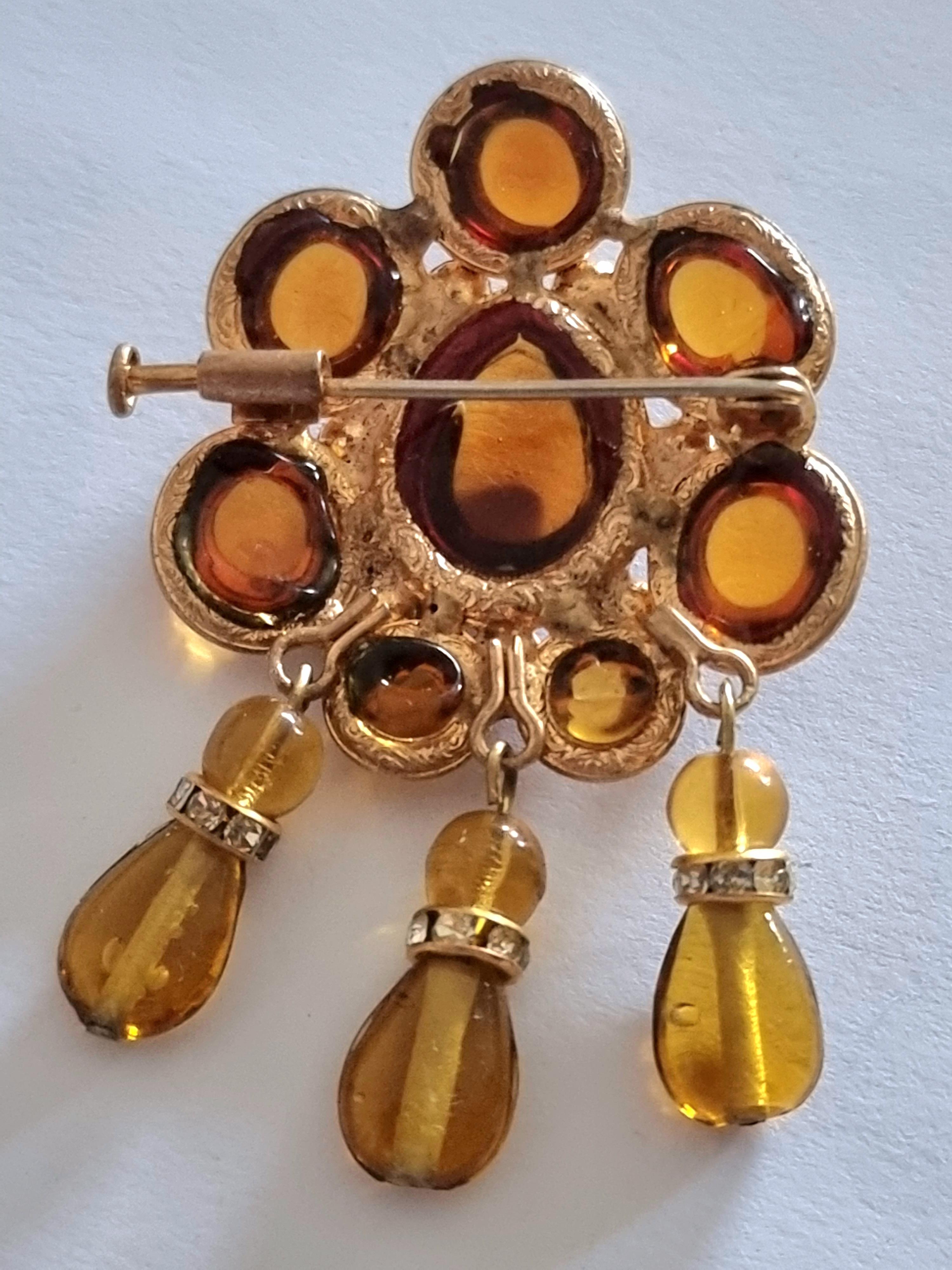 GRIPOIX Robert Goossens, Magnificent old BROOCH, vintage from the 1950s For Sale 6