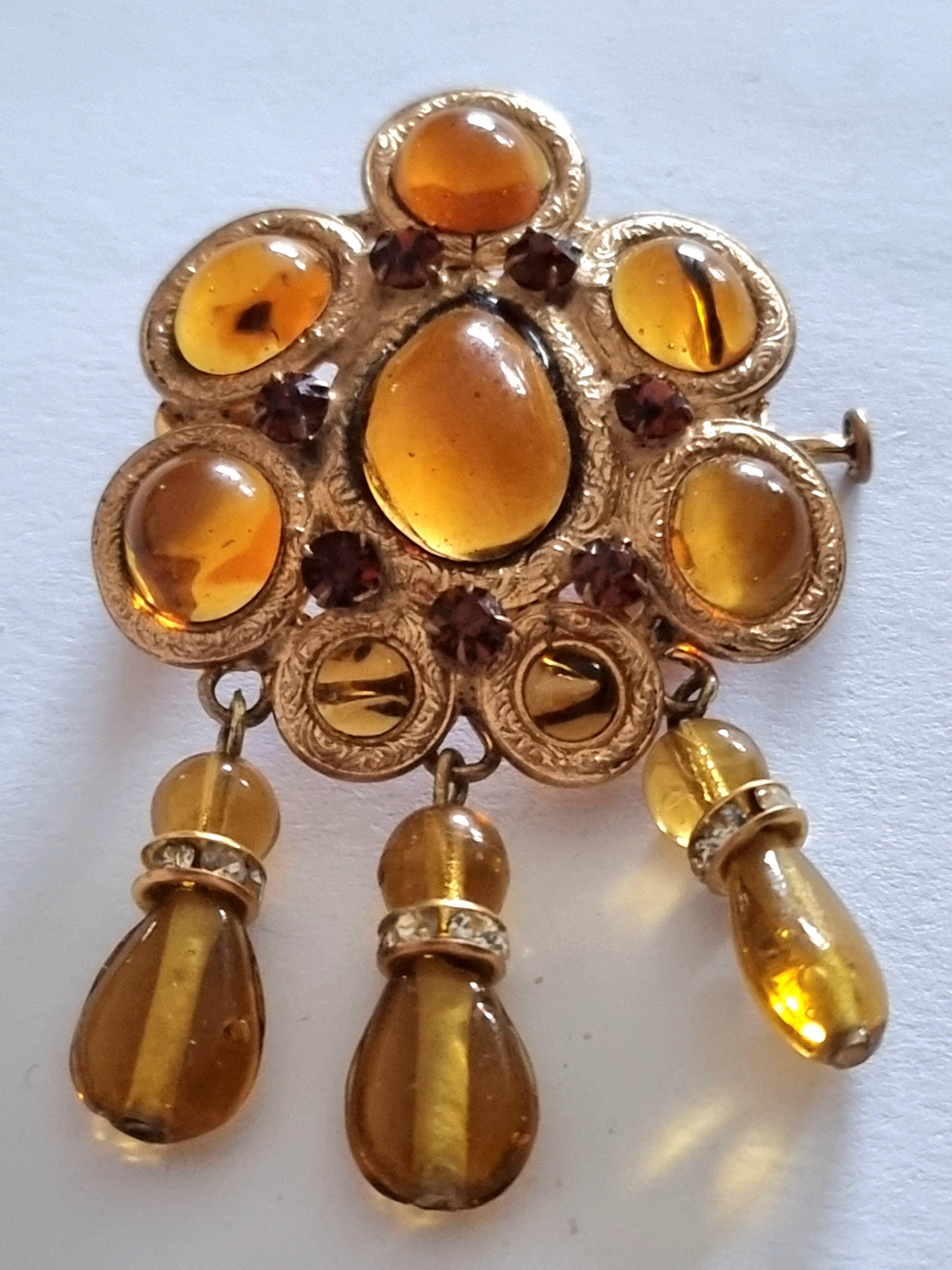 GRIPOIX Robert Goossens, Magnificent old BROOCH, vintage from the 1950s In Good Condition For Sale In SAINT-CLOUD, FR