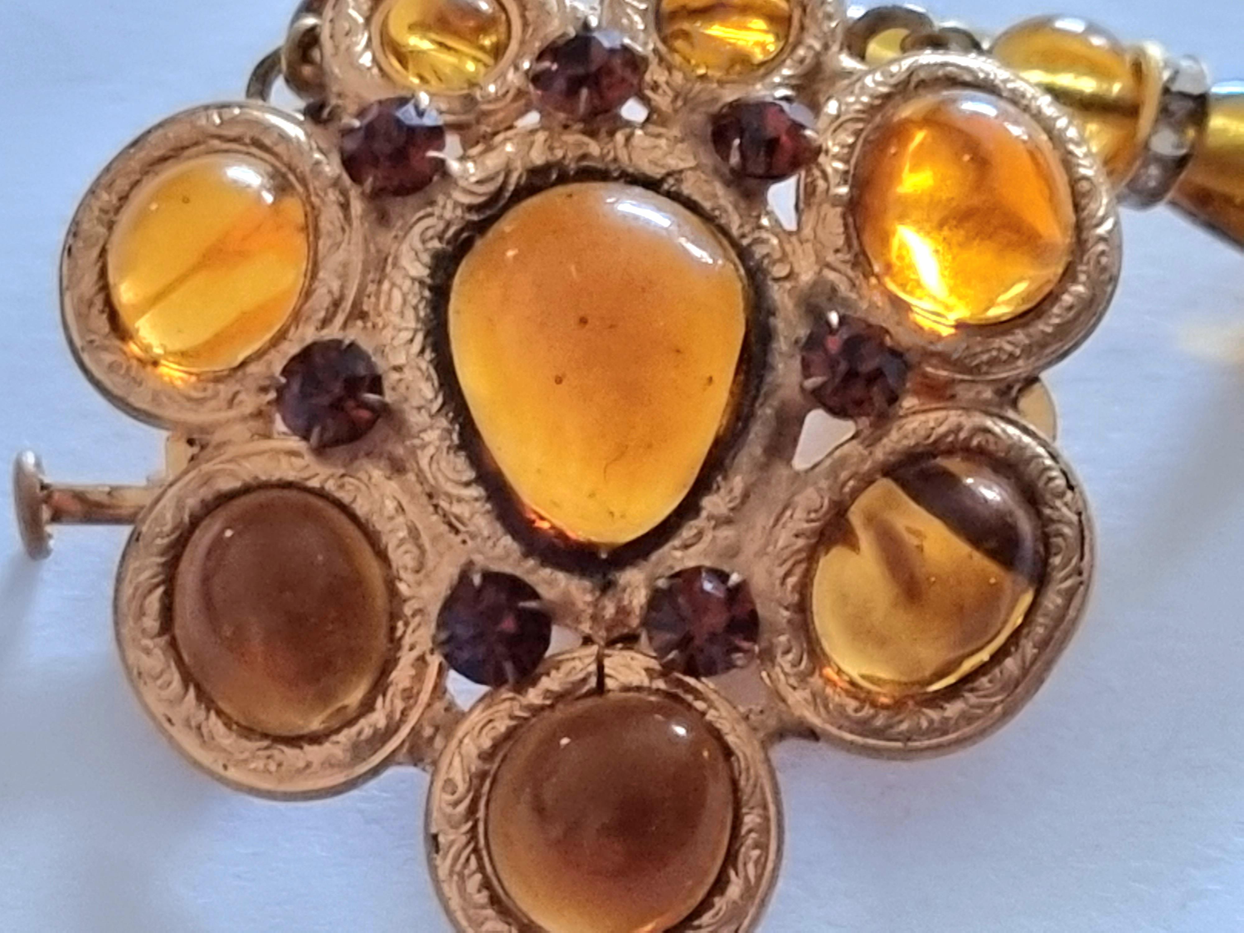 GRIPOIX Robert Goossens, Magnificent old BROOCH, vintage from the 1950s For Sale 3
