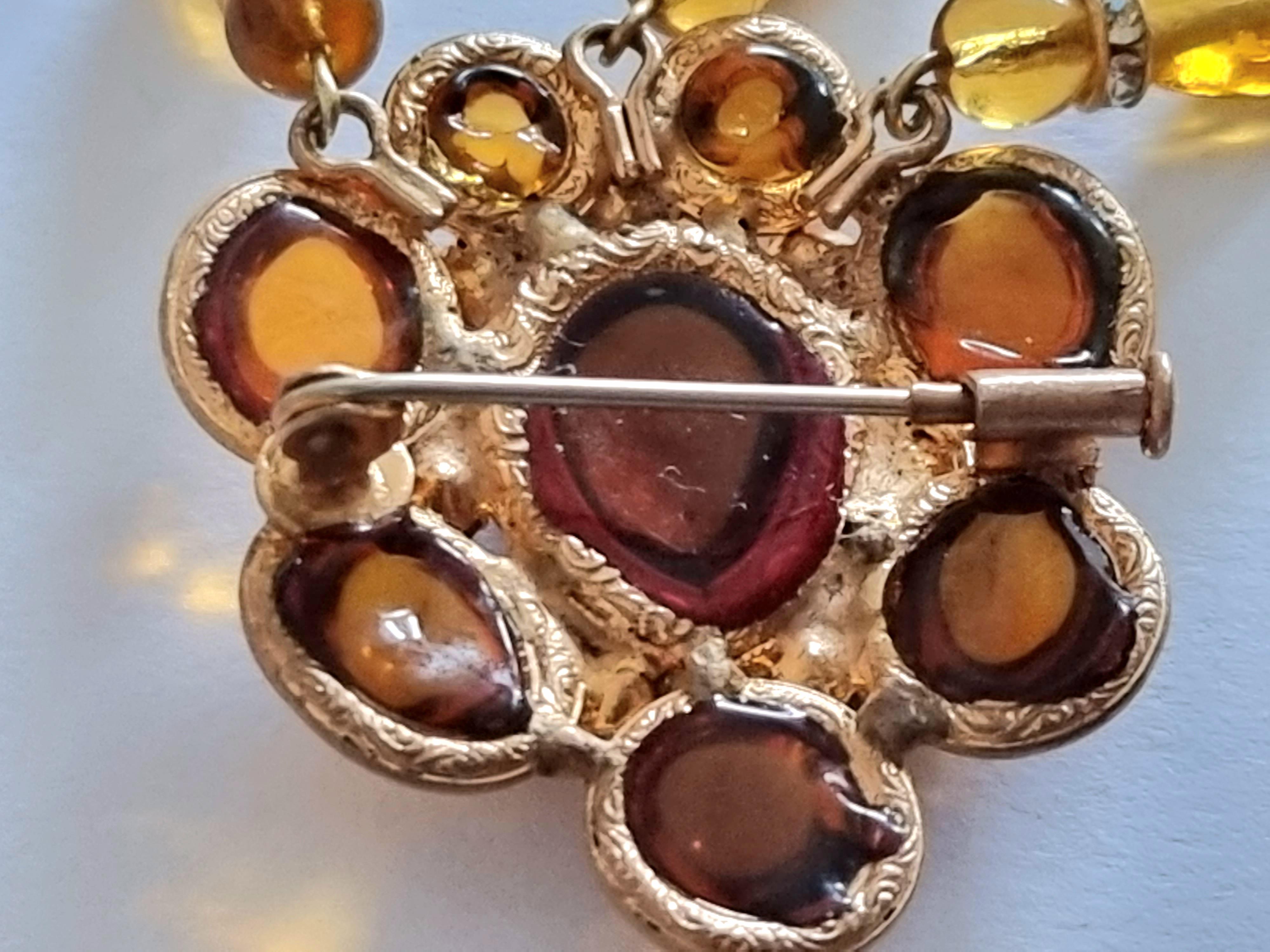 GRIPOIX Robert Goossens, Magnificent old BROOCH, vintage from the 1950s For Sale 5