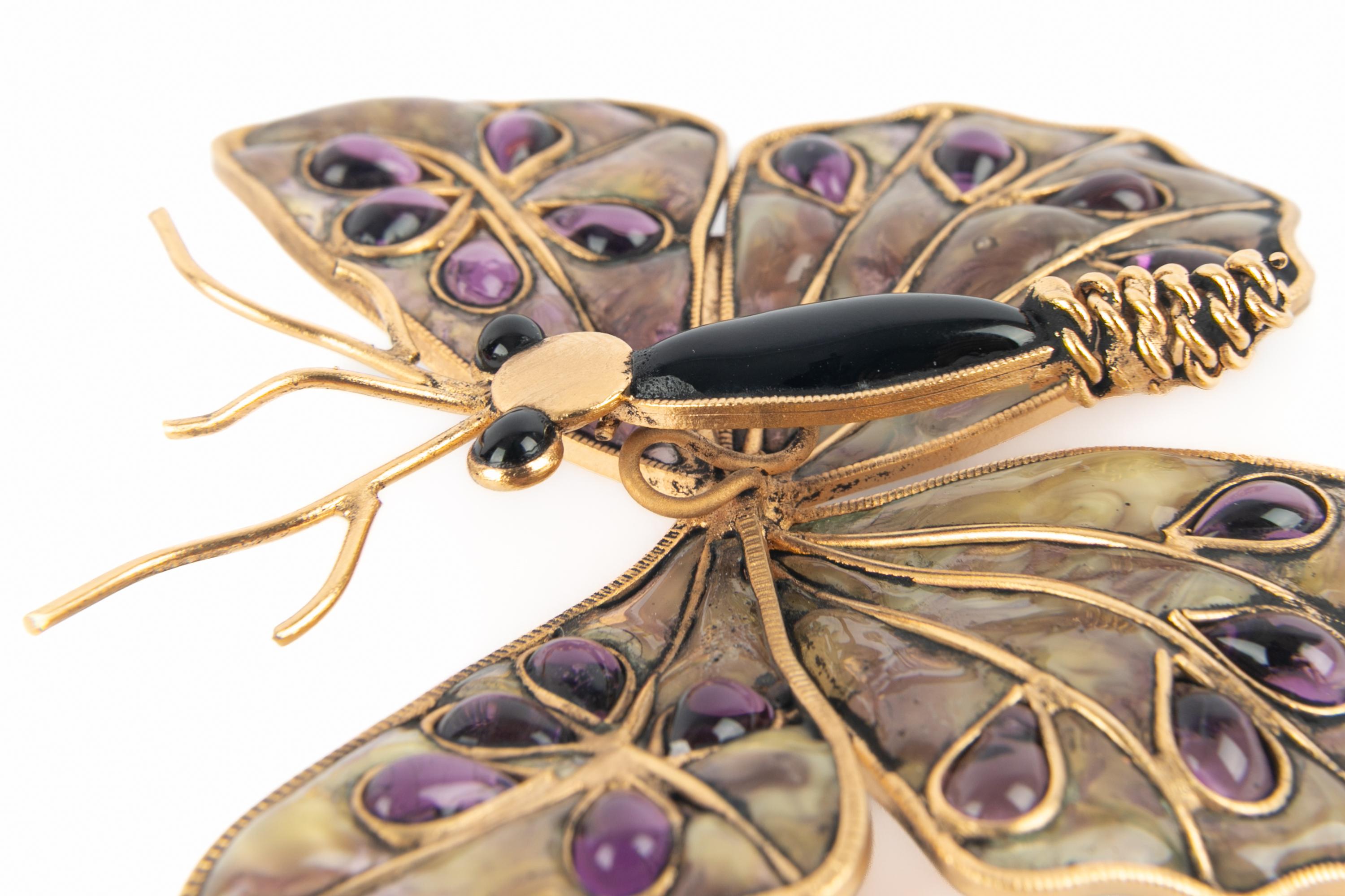 Gripoix vintage 'butterfly' brooch For Sale 1