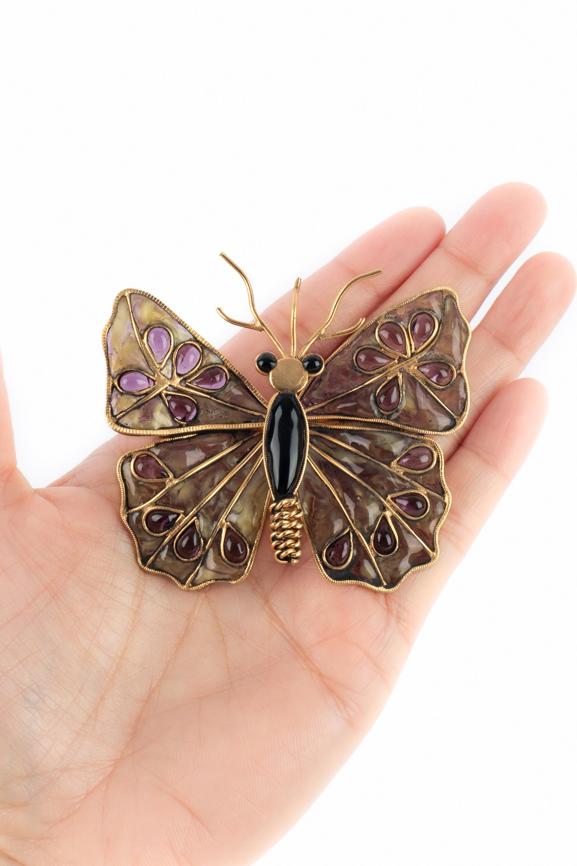 Gripoix vintage 'butterfly' brooch For Sale 2