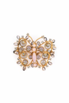 Gripoix vintage 'butterfly' pendant brooch