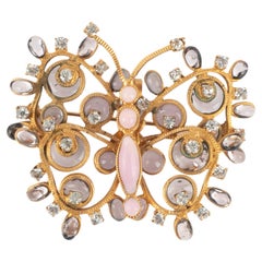 Gripoix vintage 'butterfly' pendant brooch