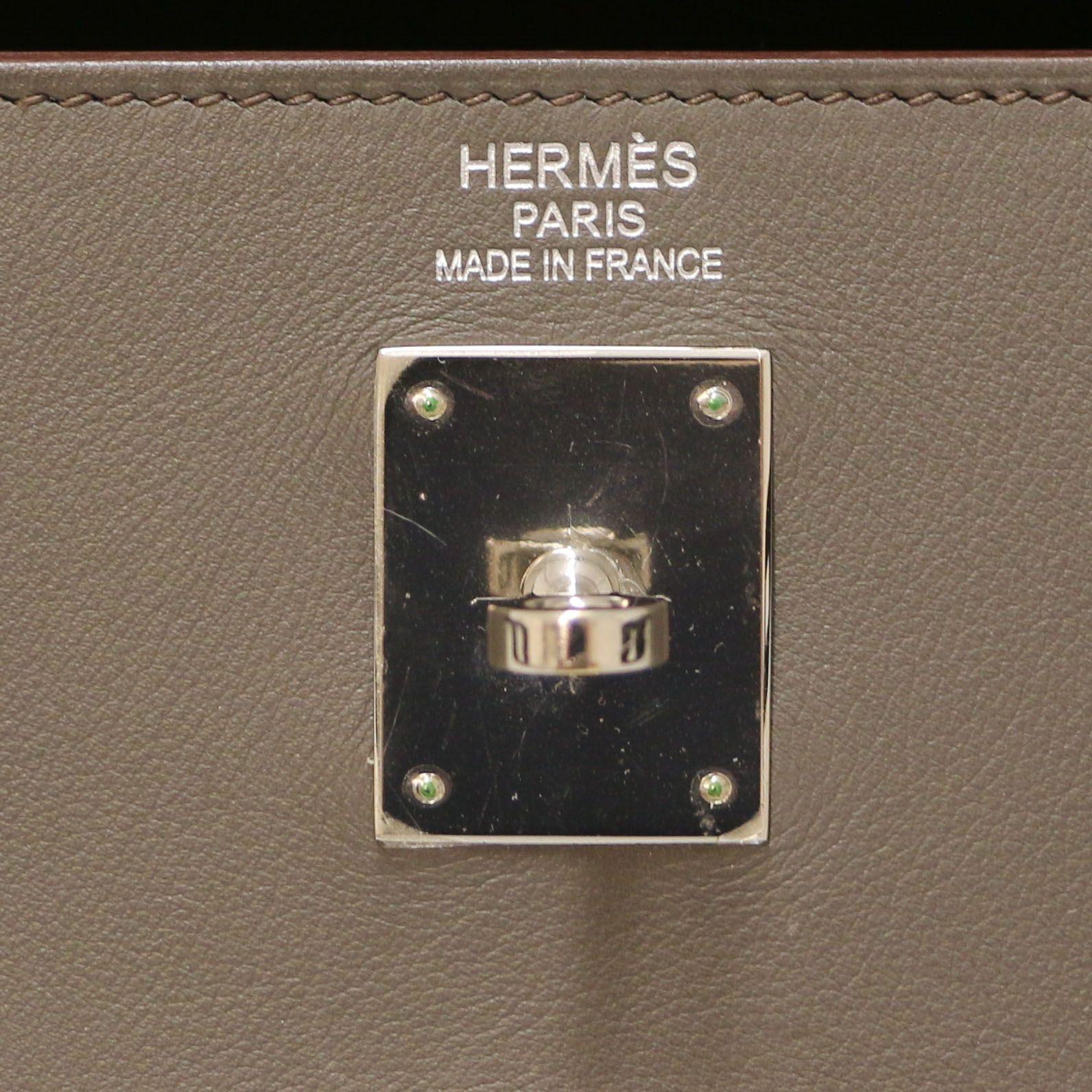 Gris étain HERMES Kelly Lakis 35 with strap 8