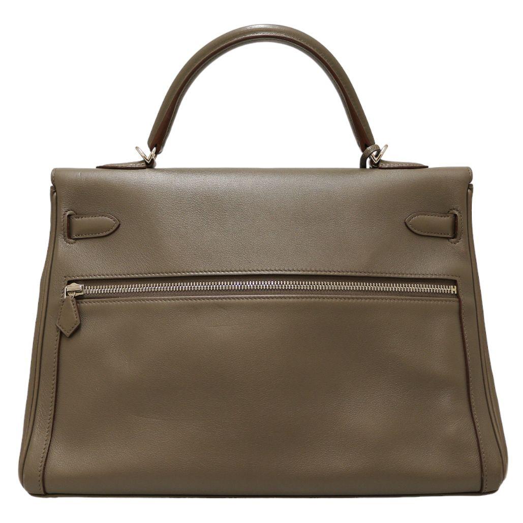 Gris étain HERMES Kelly Lakis 35 with strap 5