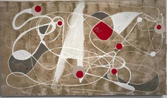 Spacey 30 X 52 Beige Red and White