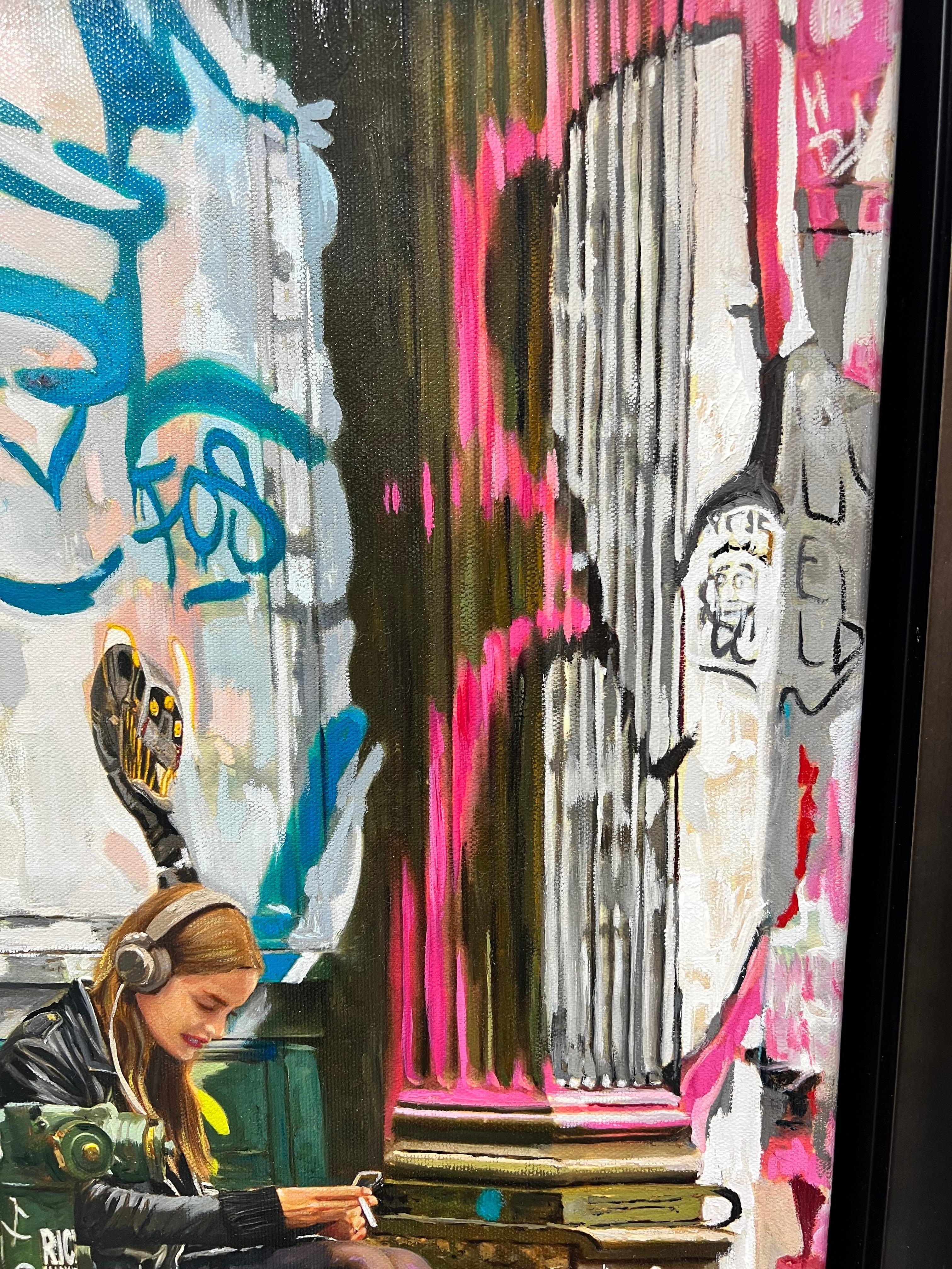 Rotura de graffiti - Painting Realista de Griselda Ferrandez
