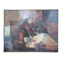 Large Wonderful Argentinian Figurative Abstract Scene Painting