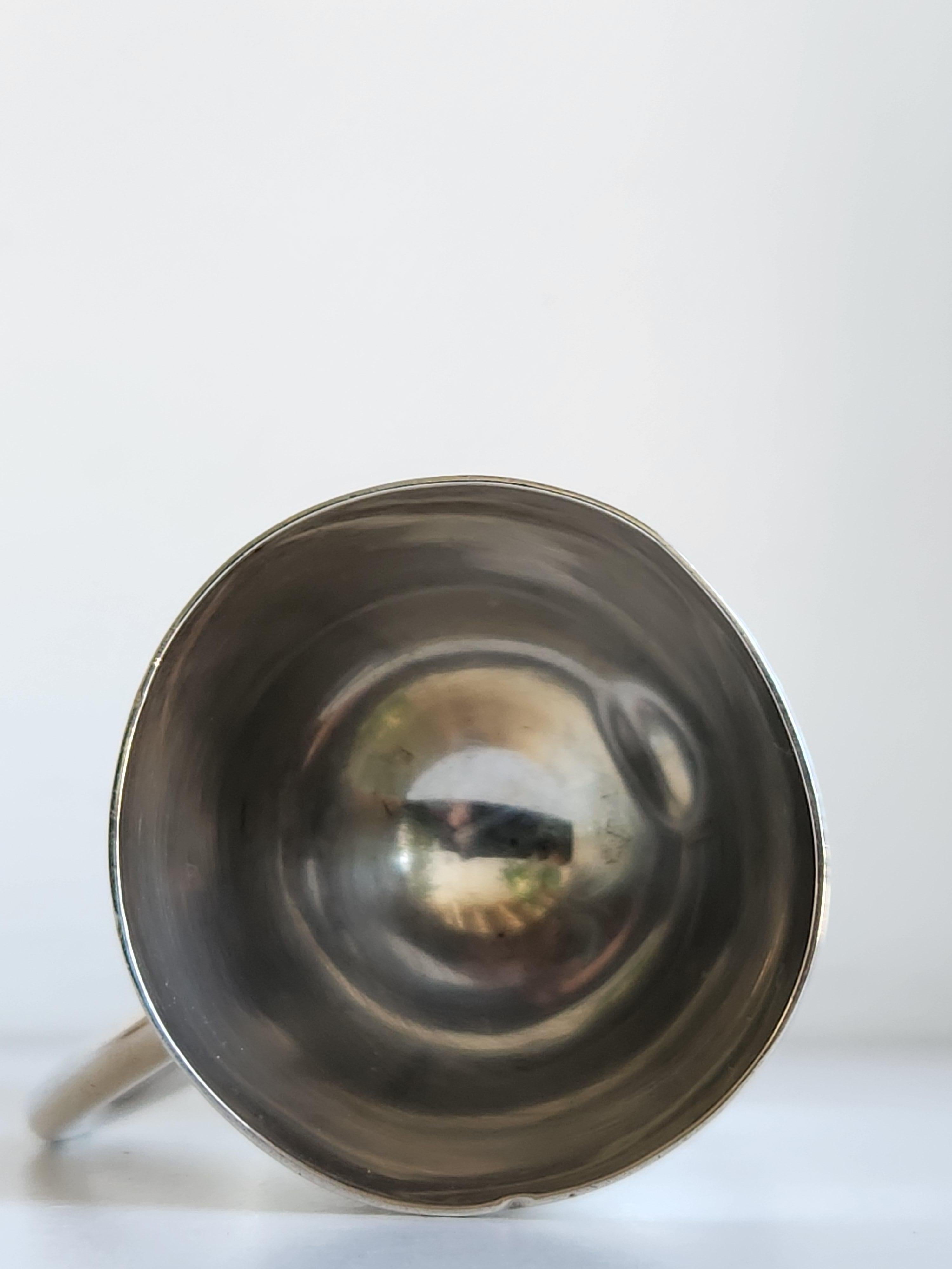 Grish Chunder Dutt Silver double jigger In Fair Condition For Sale In Dayton, OH