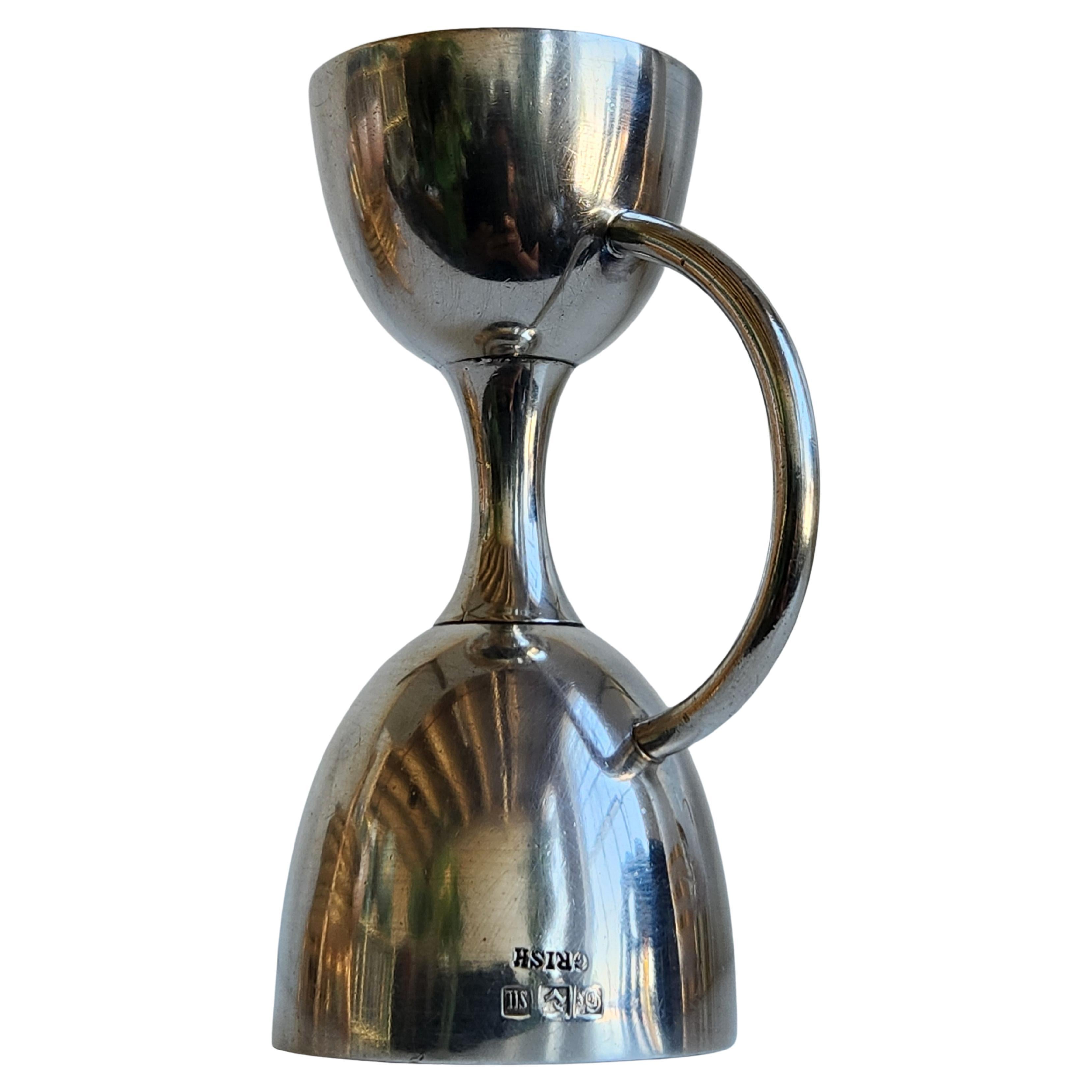Grish Chunder Dutt Silver double jigger For Sale