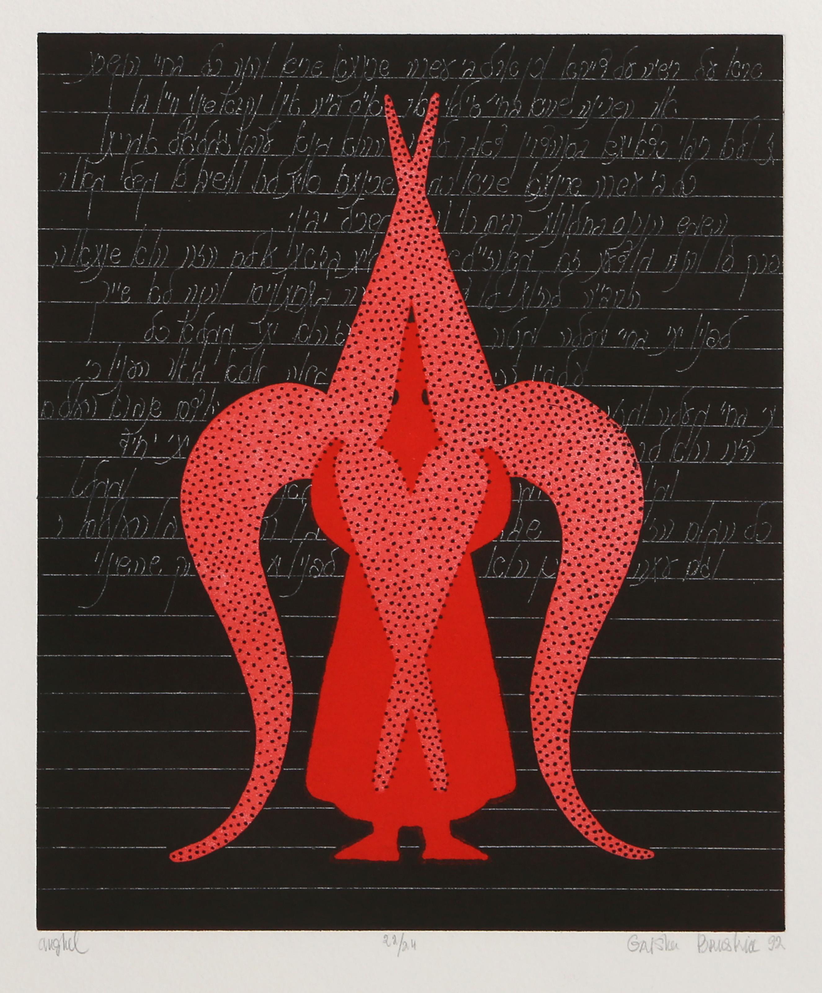 Anghel, Conceptual Etching with Aquatint by Grisha Bruskin