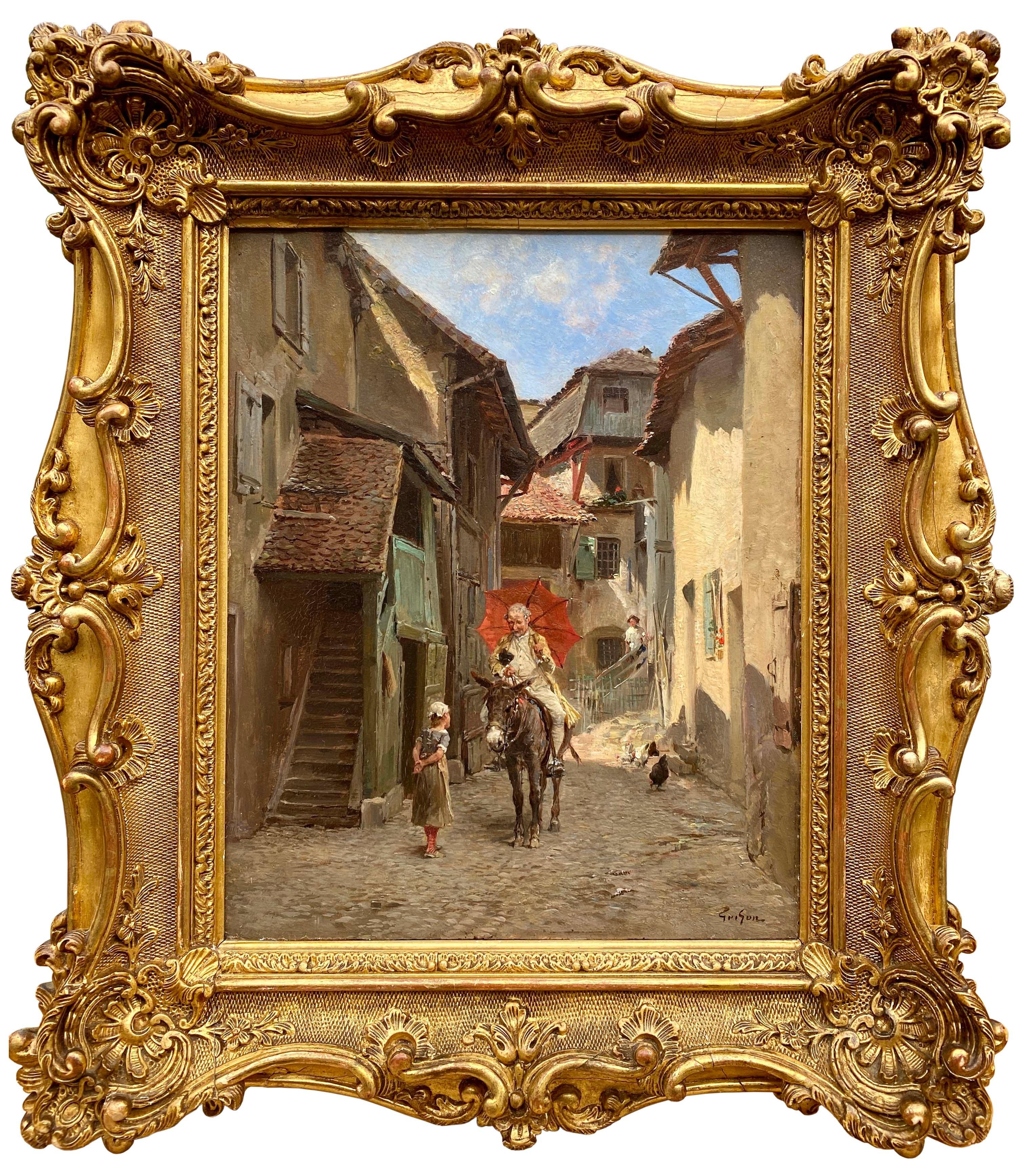 Francois Grison, Bordeaux 1845 – 1914 Genève, French Painter, Le Renseignement