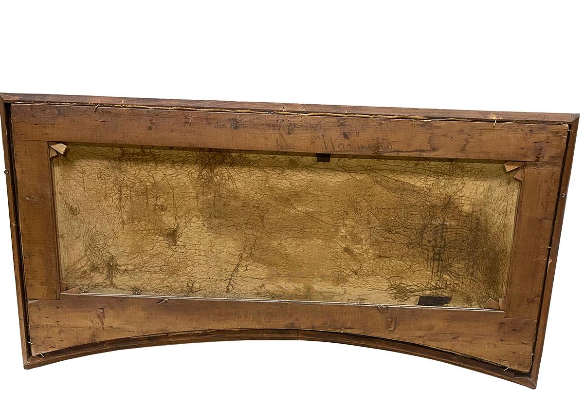 19th Century Grissaille painting with Putti riding on Dolphin For Sale