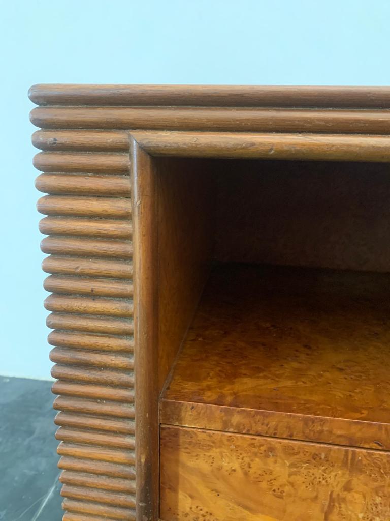 Grissed Walnut and Root Bedside Tables by Pier Luigi Colli, 1940s, Set of 2 9