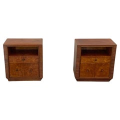 Grissed Walnut and Root Bedside Tables by Pier Luigi Colli, 1940s, Set of 2
