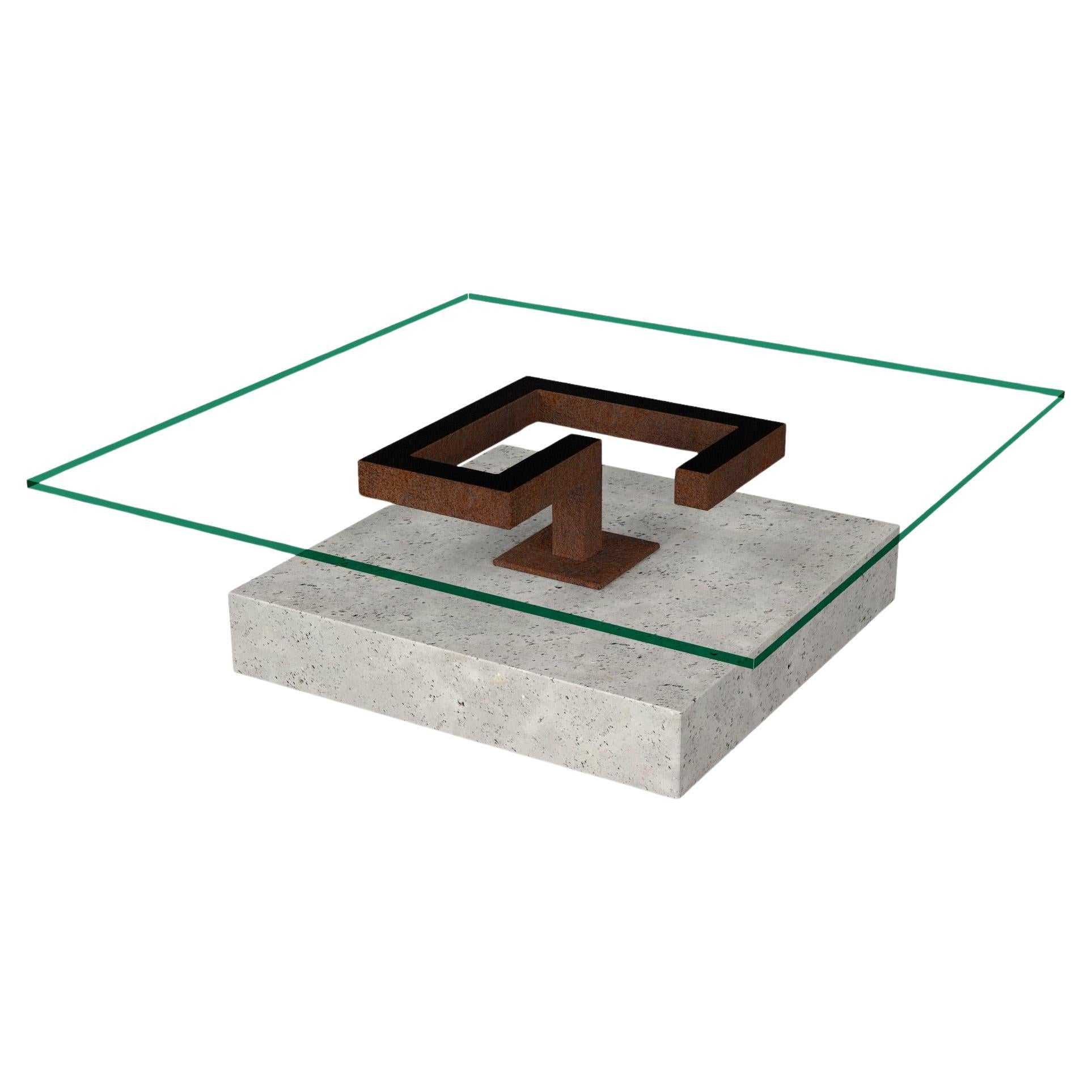 Grito Marmor Couchtisch Zeitgenössisches Design Skulpturale Möbel Joaquín Moll im Angebot