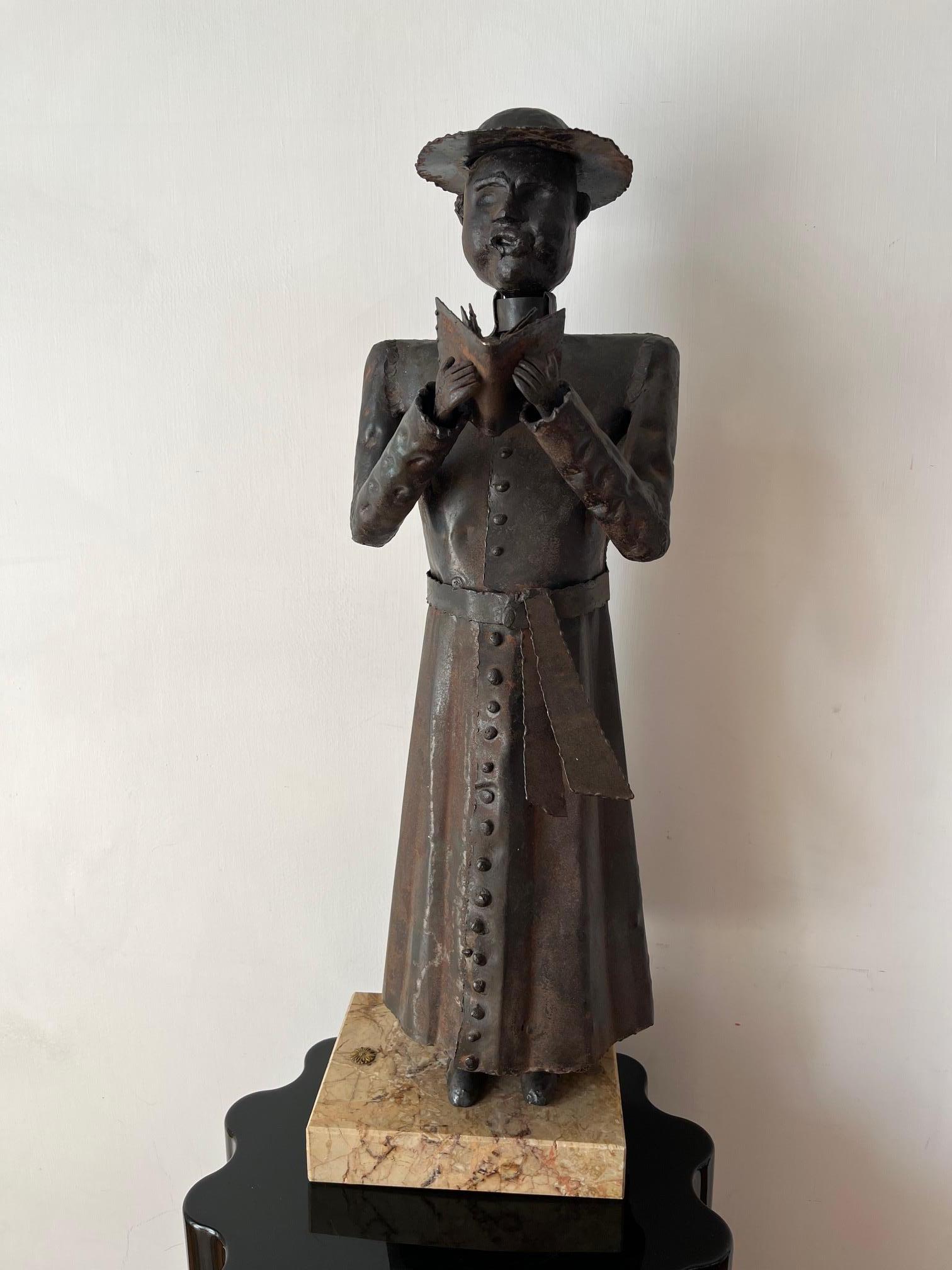 Grittani Bishop Sculpture Wrought Iron Work 1970 -Top Art- For Sale 7