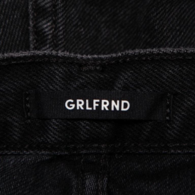 Grlfrnd Black Denim Distressed Skinny Karolina Jeans M For Sale 2