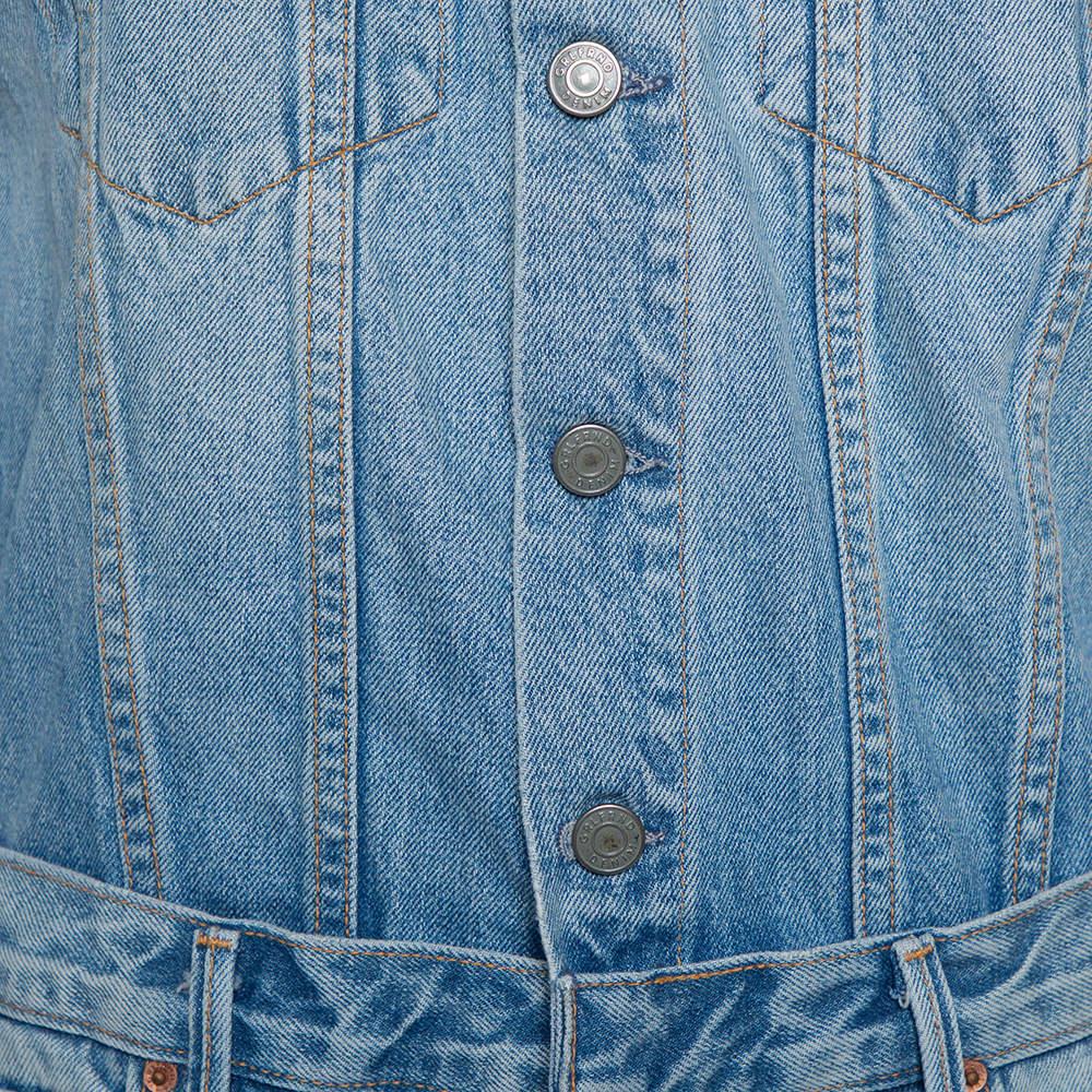 Women's Grlfrnd Blue Denim Sloane Jumpsuit M