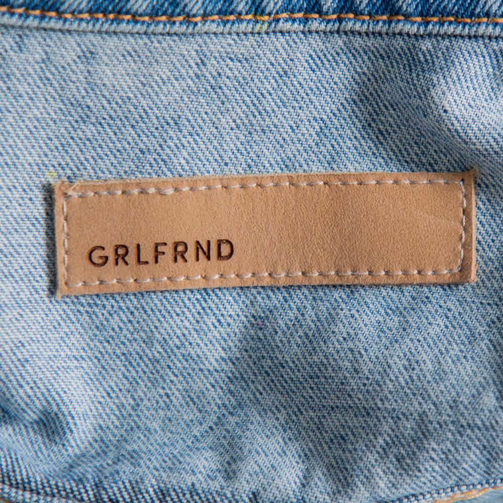 Grlfrnd Blue Denim Sloane Jumpsuit M 1
