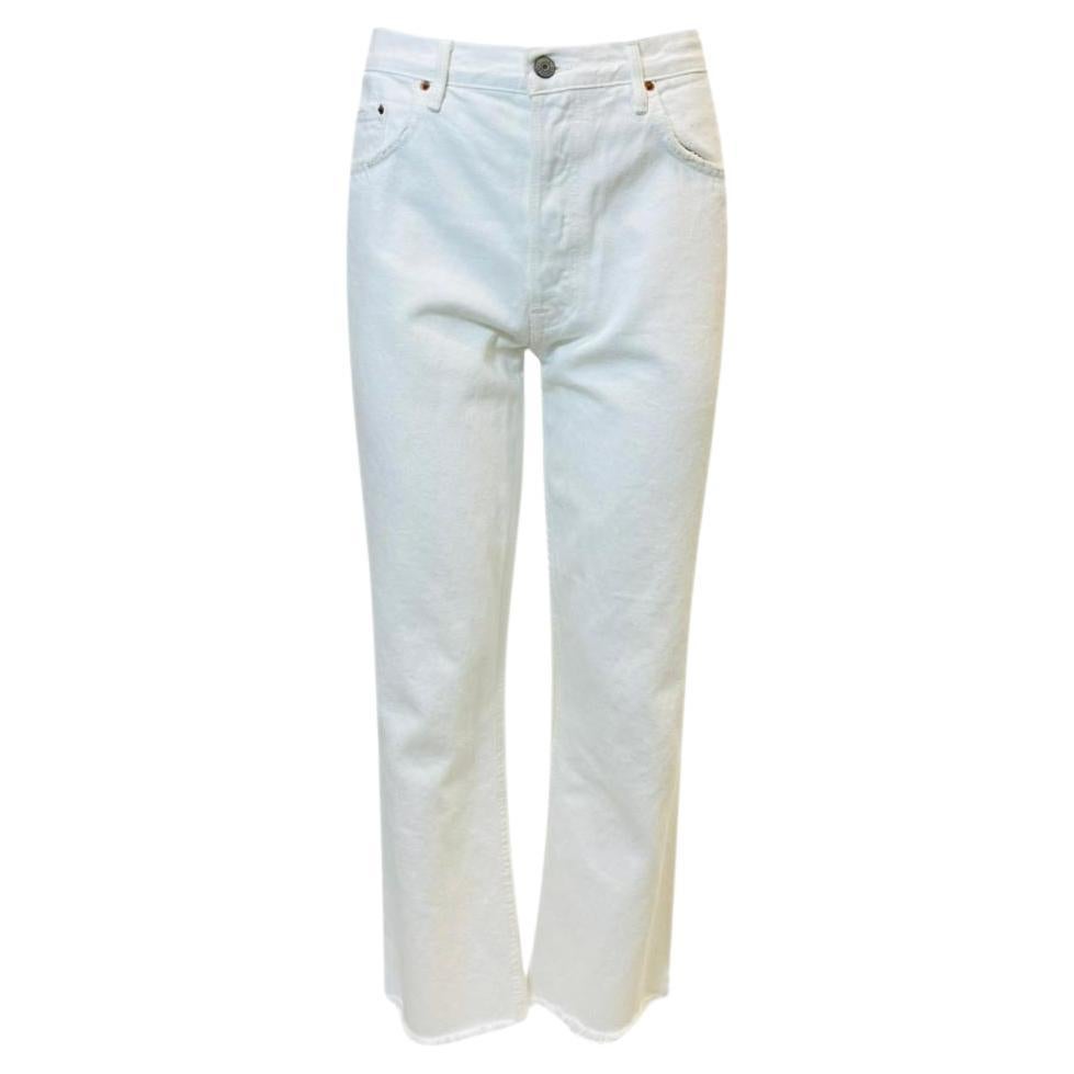 Grlfrnd Cropped Cotton Jeans For Sale