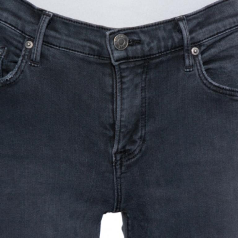 Women's Grlfrnd Grey Denim Distressed Skinny Candice Jeans M For Sale