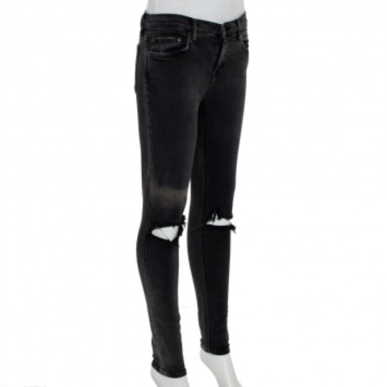 Black Grlfrnd Grey Denim Skinny Candice Jeans M For Sale