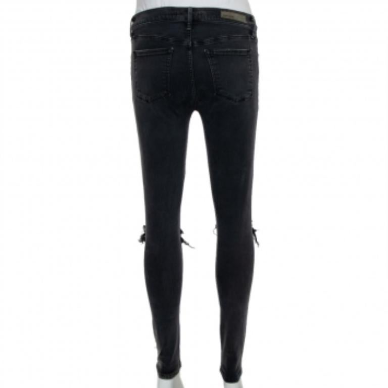 Grlfrnd Grey Denim Skinny Candice Jeans M In Good Condition For Sale In Dubai, Al Qouz 2