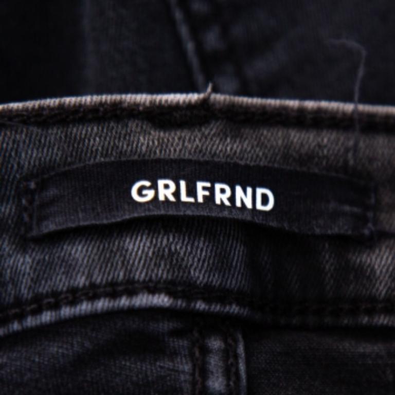 Women's Grlfrnd Grey Denim Skinny Candice Jeans M For Sale