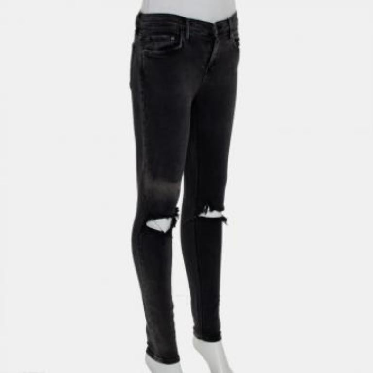 Grlfrnd Grey Denim Skinny Candice Jeans M For Sale 4