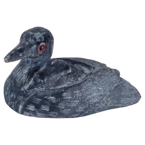 Grønlandica, Figure of a Wild Duck Made of Soapstone, Approximately 1960/1970s.  For Sale
