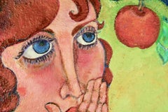 Pop Art "Eve with Apple"  Fantasy Female Painting by G.Roads