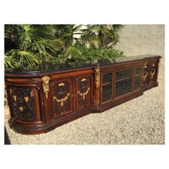 Grohe in Paris, Spectacular Rosewood Cabinet/Vitrine with Gilt Bronze XIXth