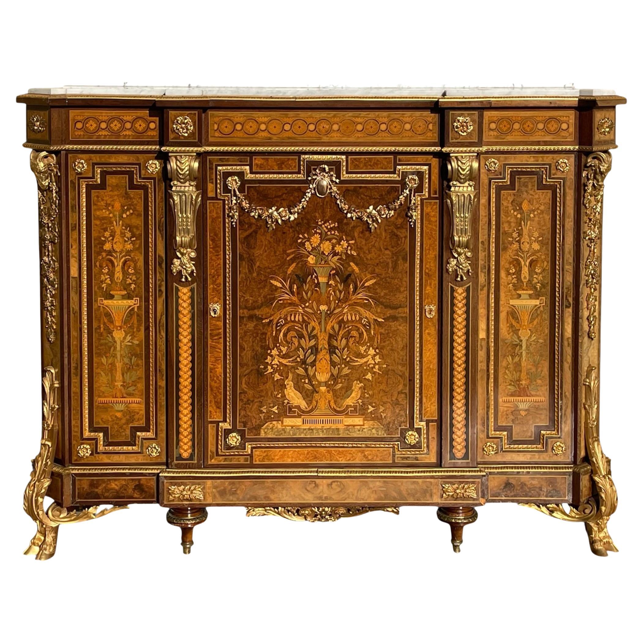 GROHE Frères - Napoleon III Marquetry Buffet For Sale
