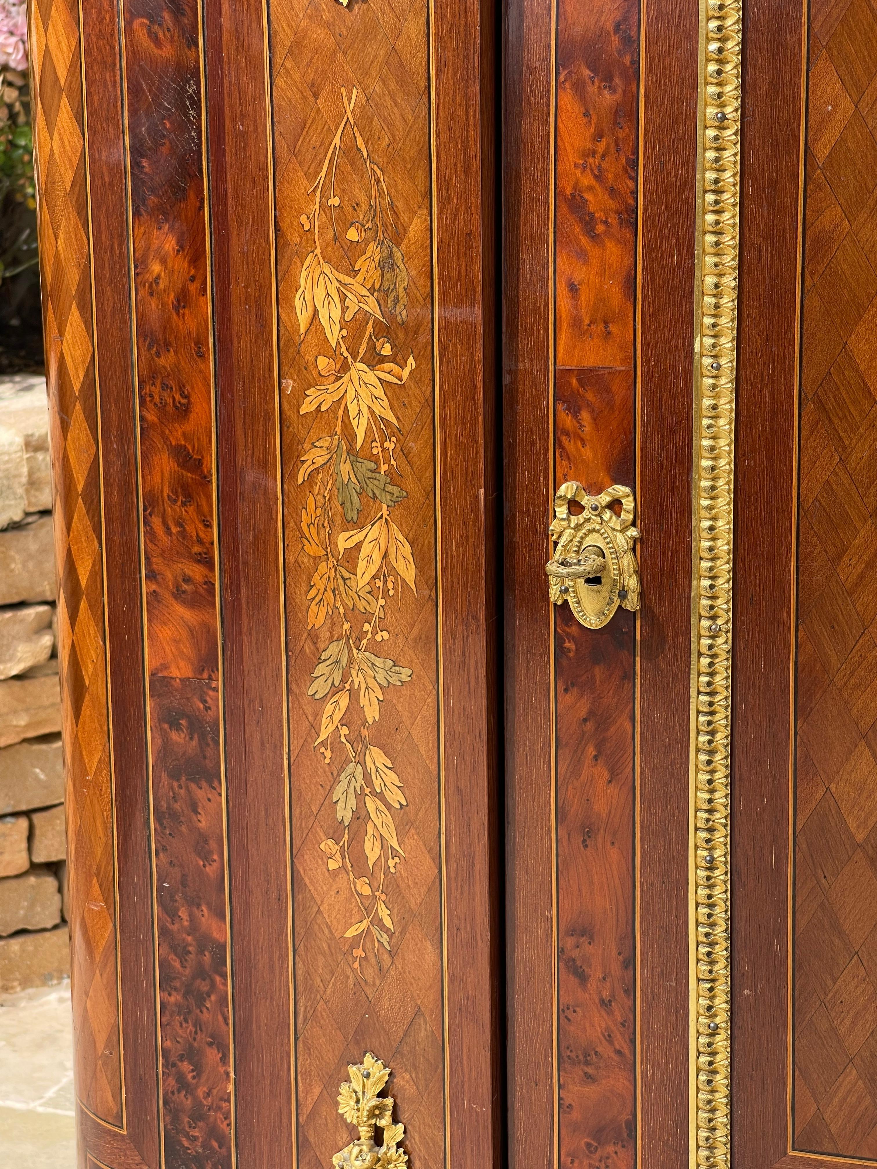 GROHE Frères Paris - Napoleon III Cabinet with Marquetry and Bronze For Sale 5