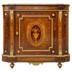 GROHE Frères Paris - Napoleon III Cabinet with Marquetry and Bronze