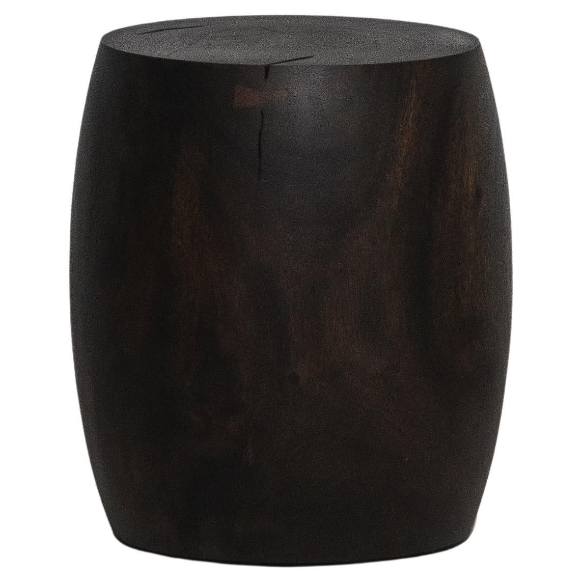 Taburete GROM, acabado Natural Dark Monkey Pod