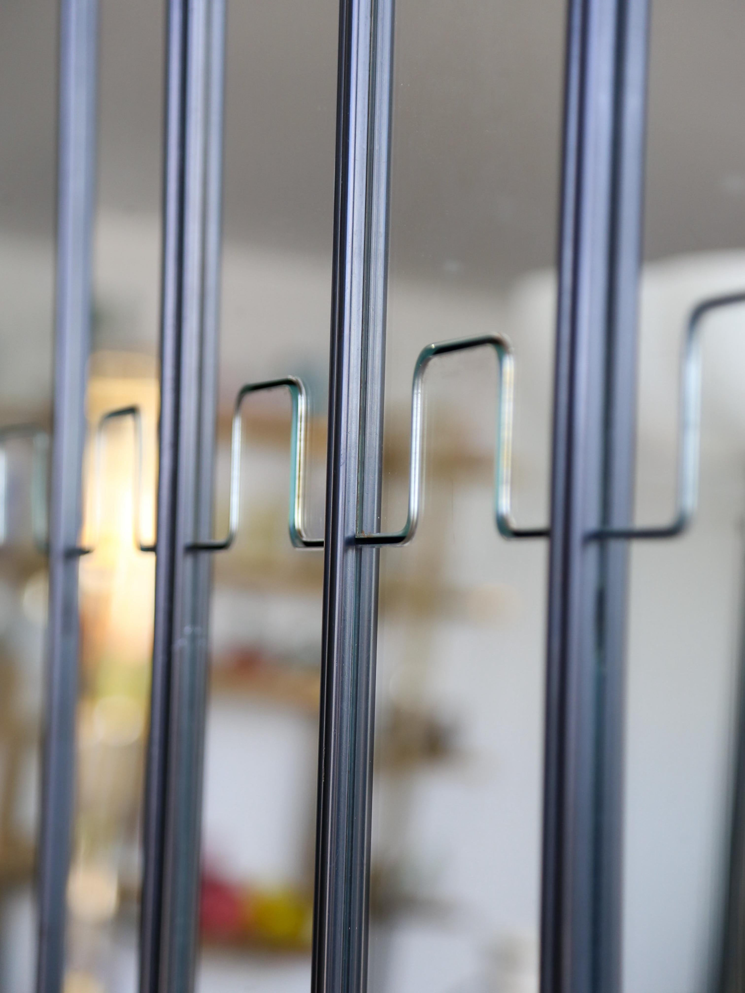 Mid-Century Modern Gronda Modular Mirrors with Coat Hanger by Luciano Bertoncini for Elco
