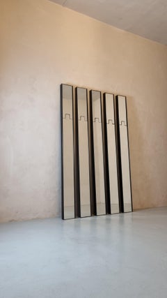 Specchio da parete Gronda disegnato da Luciano Bertoncini per Elco 1970 set da 5