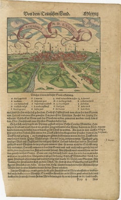 Groningen 1573 — Hand-Colored Woodcut City View from Münster’s Cosmographia