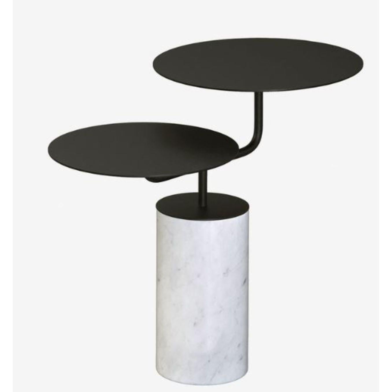 Groom side table by RADAR
Design: Bastien Taillard
Materials: metal, carrara marble.
Dimensions: W 35 x D 60 x H 51 cm
Also available with solid oak base.

Elegant, timeless, understated. The RADAR collection allows you to take a welcome break