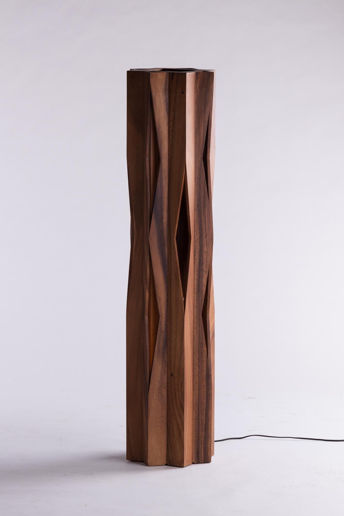 acacia wood lamp