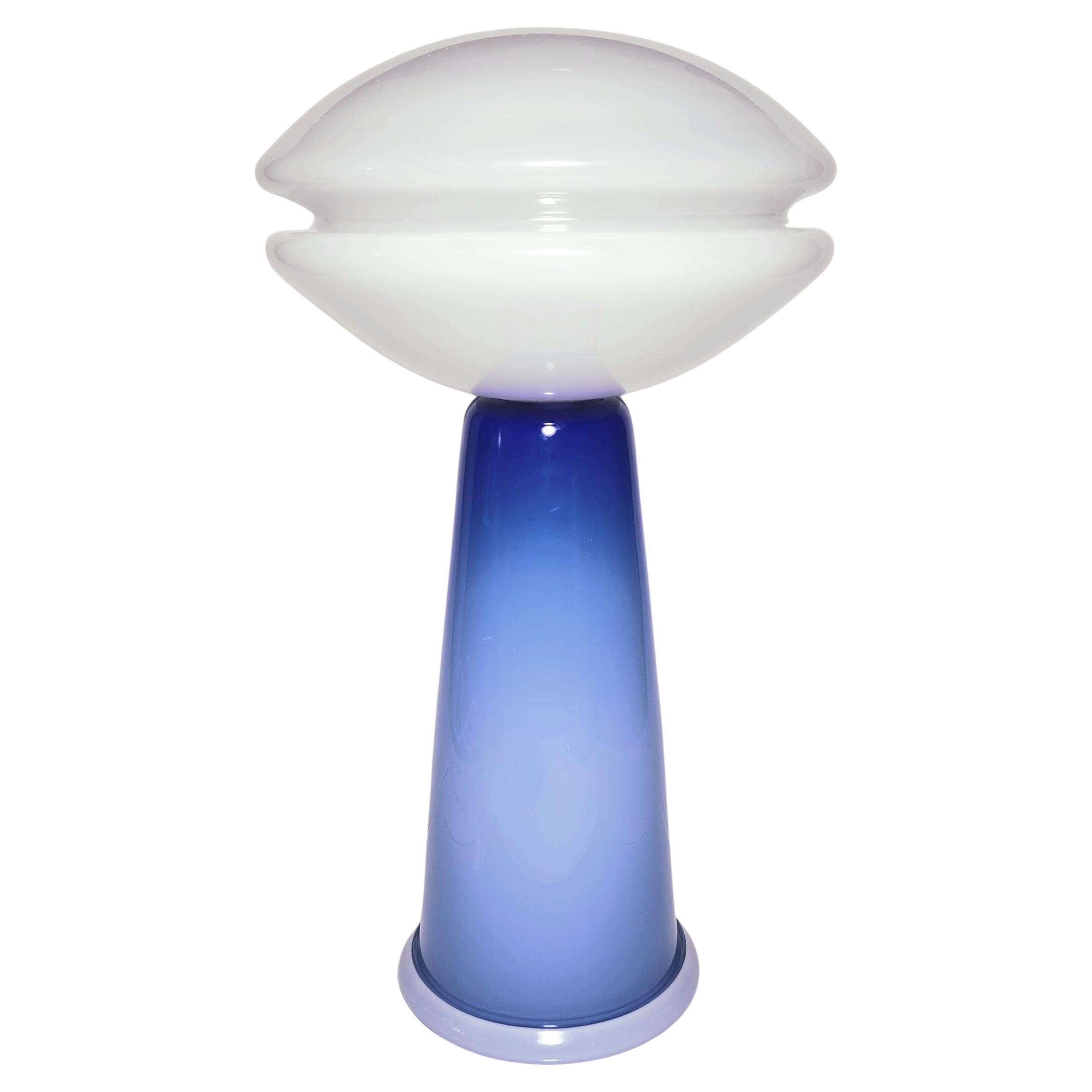 Groove Series Futura Table Lamp in Blue, Contemporary Lighting Design For Sale