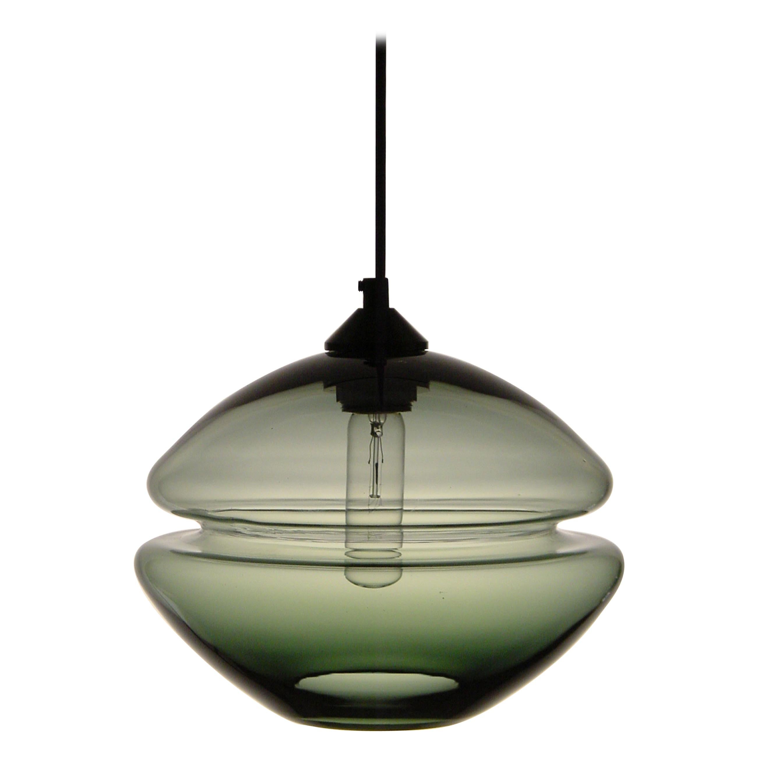 Groove Series Low Pod Pendant, Modern Handmade Glass Lighting For Sale