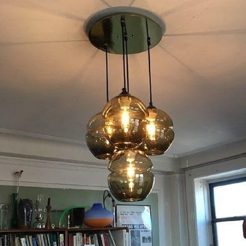 Groove Series Molecule Chandelier- Modern Handmade Lighting- Made to Order In New Condition For Sale In New York, NY