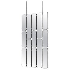 Specchio da parete modulare Groove Silver Median di GTG Design Couture