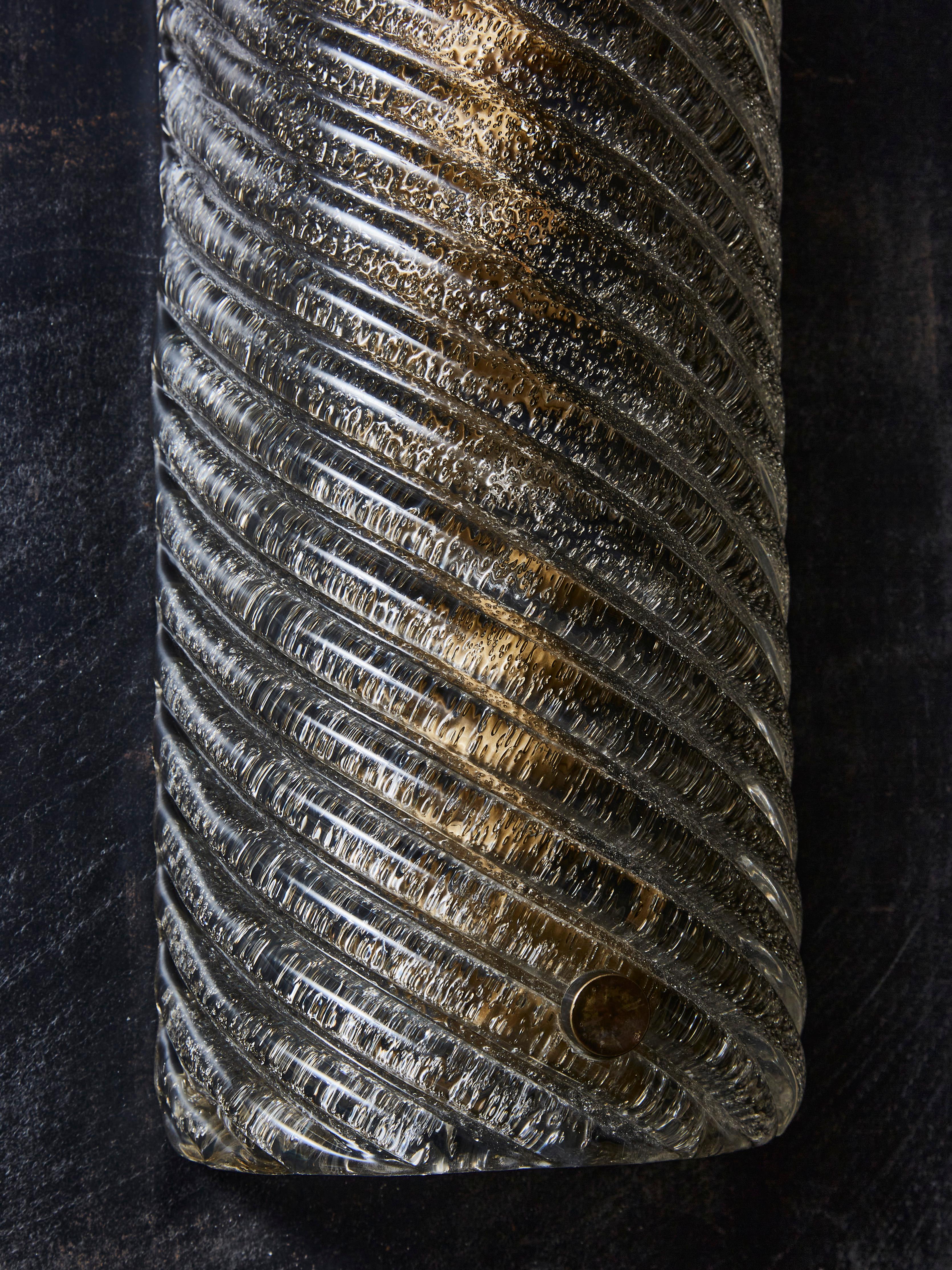 Wandleuchter aus geräuchertem Muranoglas mit Rauchglas (21. Jahrhundert und zeitgenössisch) im Angebot