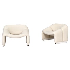 Fauteuils Groovy de Pierre Paulin pour Artifort en tissu bouclé, années 1970