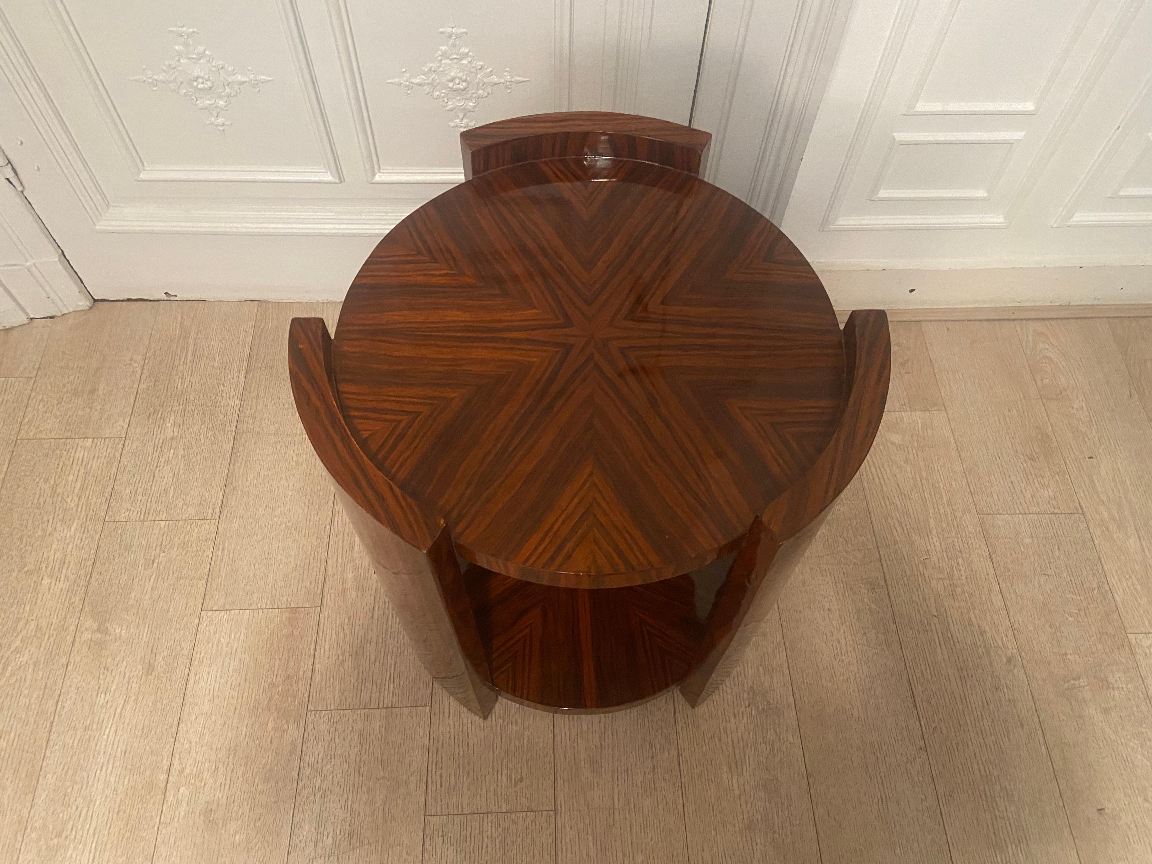 Pedestal table, mahogany art deco In Good Condition For Sale In Brussels , BE
